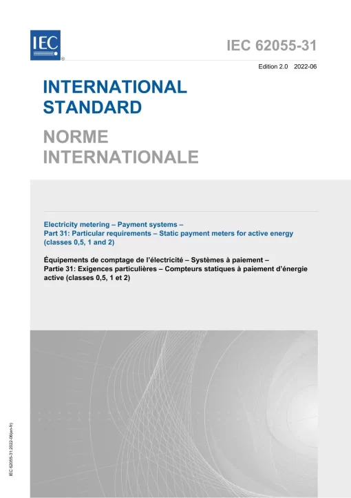 IEC 62055-31 Ed. 2.0 b:2022 pdf