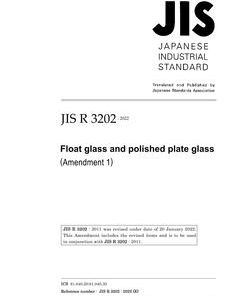 JIS R 3202:2011/AMENDMENT 1:2022 pdf