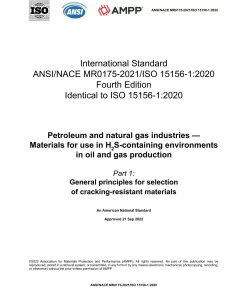 NACE MR0175-2021/ISO 15156-1:2020 & Technical Circulars 1, 2, & 3 pdf