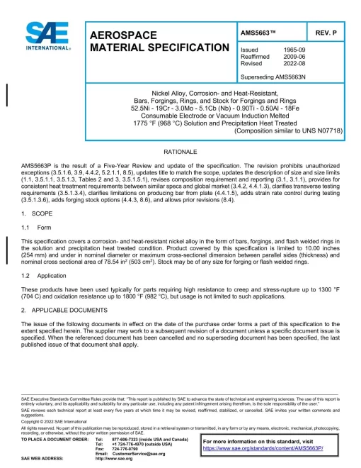 SAE AMS5663P pdf