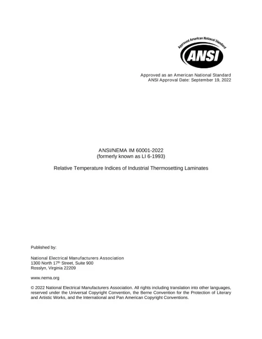 NEMA IM 60001-2022 pdf