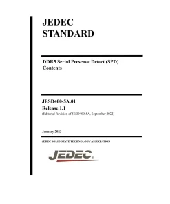 JEDEC JESD400-5A.01 Release 1.1 pdf