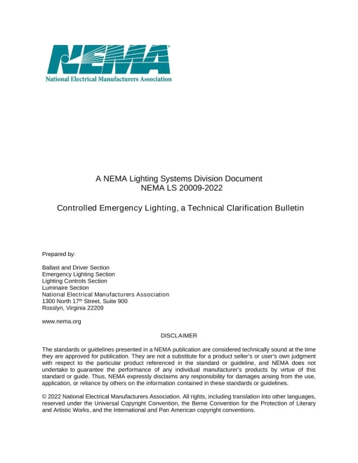 NEMA LS 20009-2022 pdf