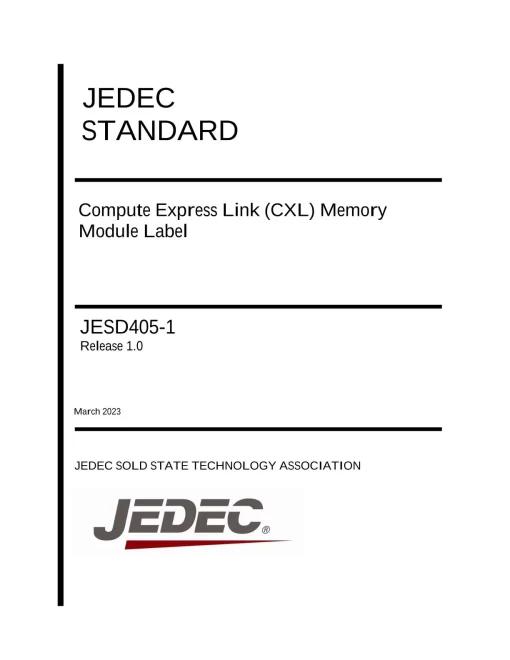 JEDEC JESD405-1 Release 1.0 pdf