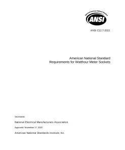 NEMA ANSI C12.7-2022 pdf