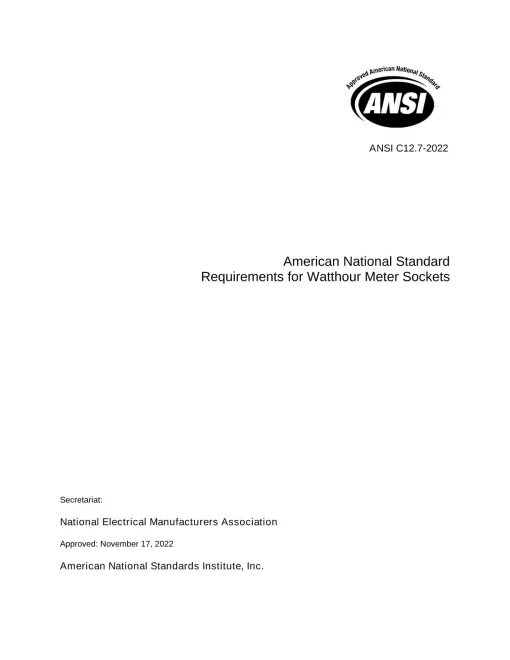 NEMA ANSI C12.7-2022 pdf