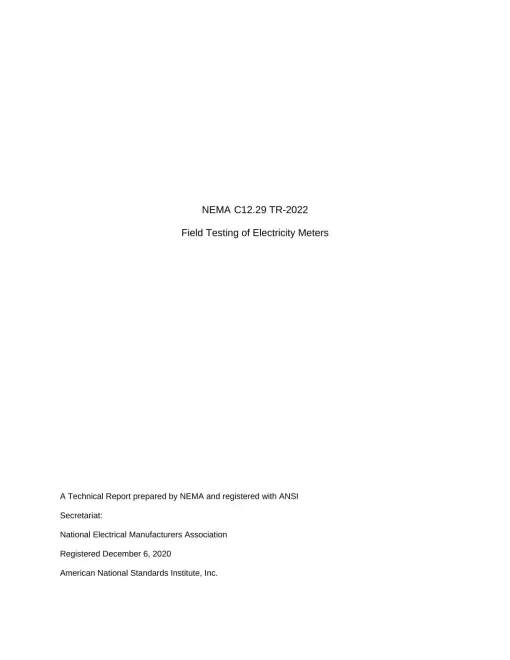 NEMA C12.29 TR-2022 pdf