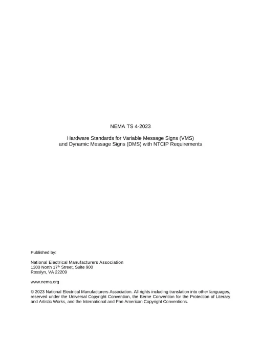 NEMA TS 4-2023 pdf