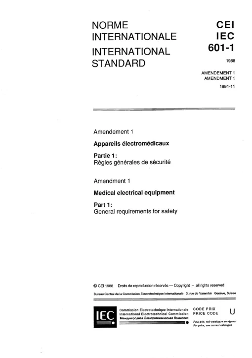 IEC 60601-1 Amd.1 Ed. 2.0 b:1991 pdf