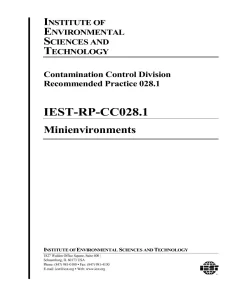 IEST RP-CC028.1 pdf