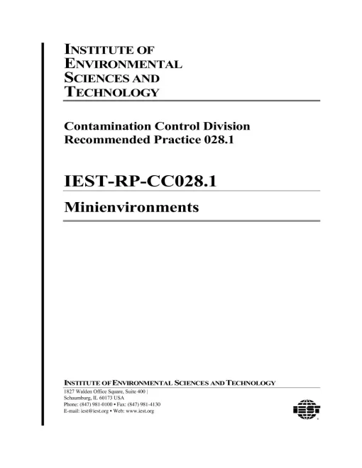 IEST RP-CC028.1 pdf