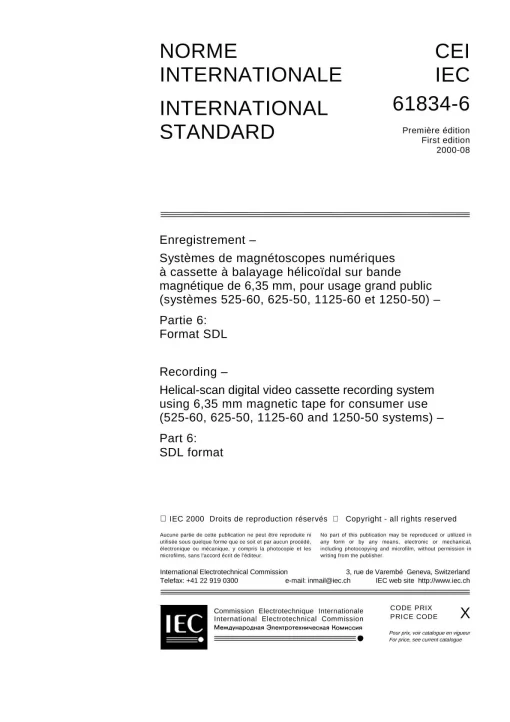 IEC 61834-6 Ed. 1.0 b:2000 pdf