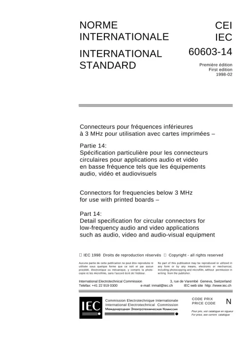 IEC 60603-14 Ed. 1.0 b:1998 pdf