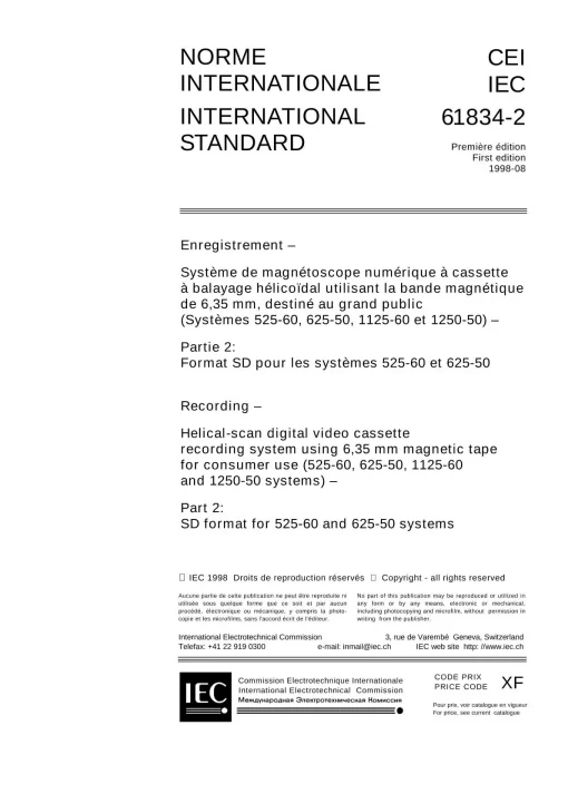 IEC 61834-2 Ed. 1.0 b:1998 pdf