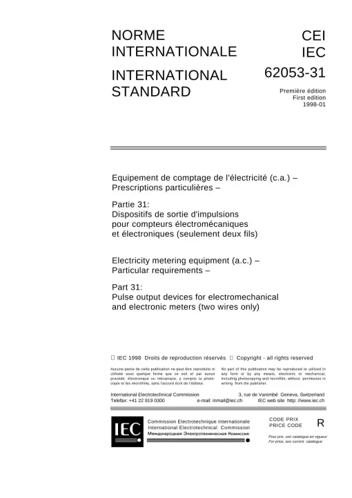 IEC 62053-31 Ed. 1.0 b:1998 pdf