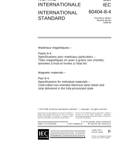 IEC 60404-8-4 Ed. 2.0 b:1998 pdf