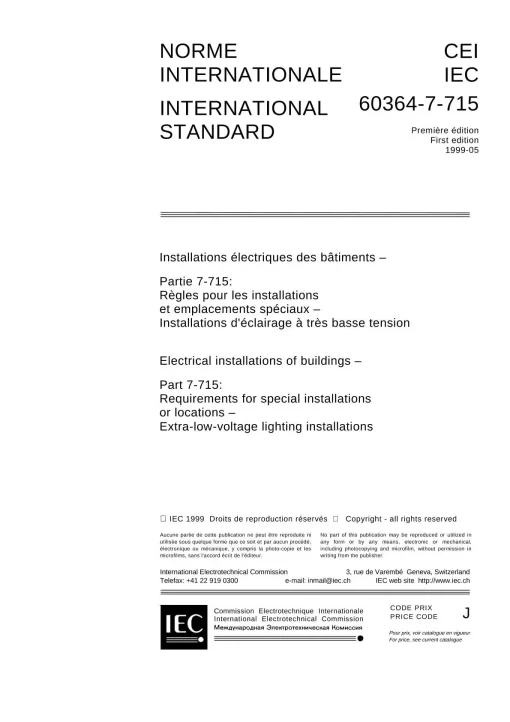 IEC 60364-7-715 Ed. 1.0 b:1999 pdf