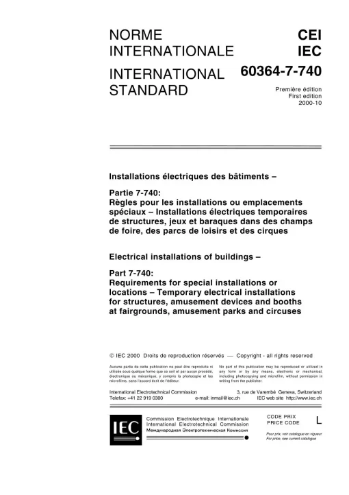 IEC 60364-7-740 Ed. 1.0 b:2000 pdf