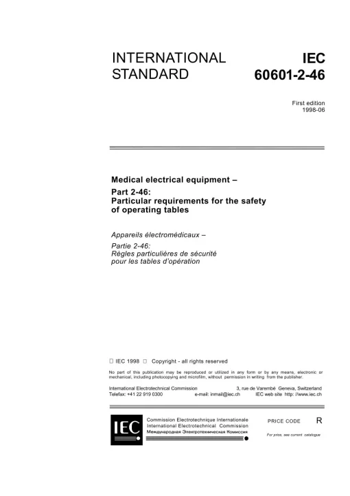 IEC 60601-2-46 Ed. 1.0 en:1998 pdf