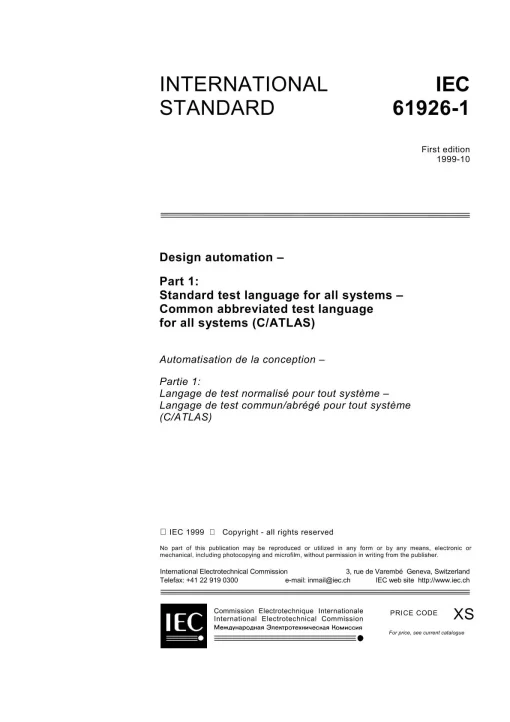 IEC 61926-1 Ed. 1.0 en:1999 pdf