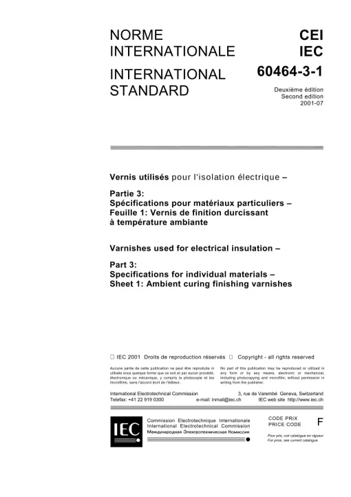 IEC 60464-3-1 Ed. 2.0 b:2001 pdf