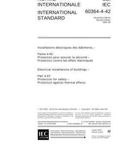 IEC 60364-4-42 Ed. 2.0 b:2001 pdf