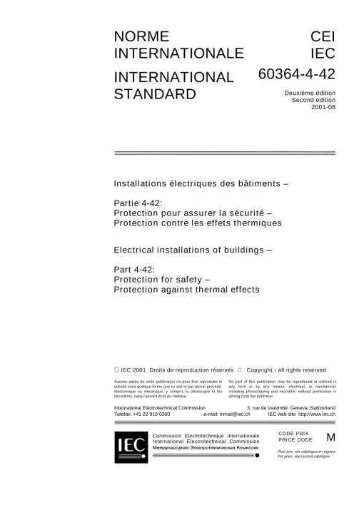 IEC 60364-4-42 Ed. 2.0 b:2001 pdf