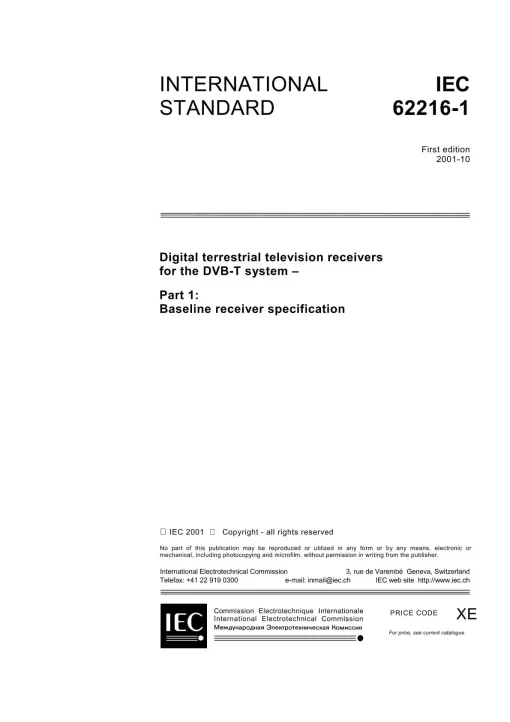 IEC 62216-1 Ed. 1.0 en:2001 pdf