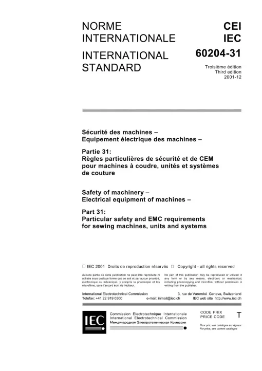 IEC 60204-31 Ed. 3.0 b:2001 pdf